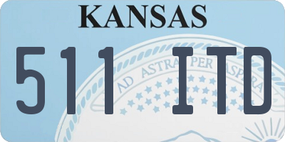 KS license plate 511ITD