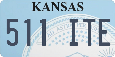 KS license plate 511ITE
