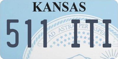 KS license plate 511ITI