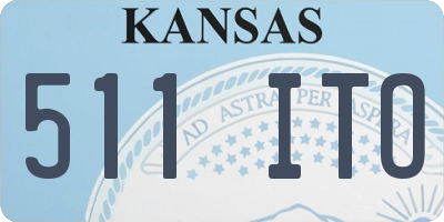 KS license plate 511ITO