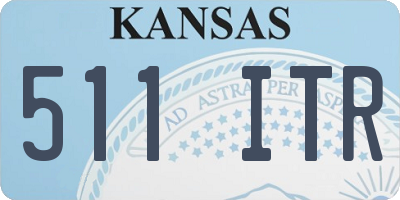 KS license plate 511ITR