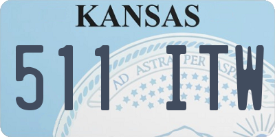 KS license plate 511ITW