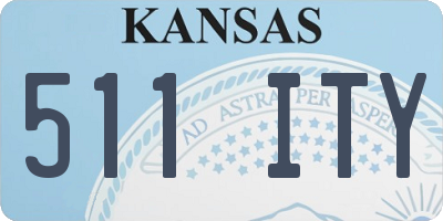 KS license plate 511ITY