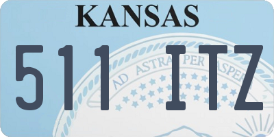 KS license plate 511ITZ