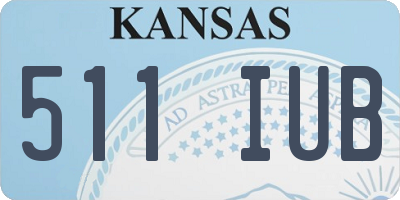 KS license plate 511IUB
