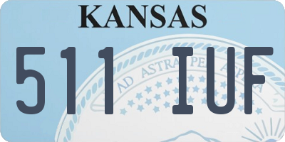 KS license plate 511IUF