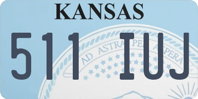 KS license plate 511IUJ