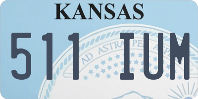 KS license plate 511IUM