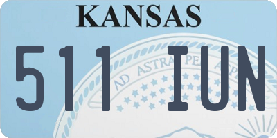 KS license plate 511IUN