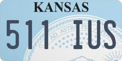 KS license plate 511IUS