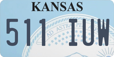 KS license plate 511IUW