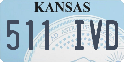 KS license plate 511IVD