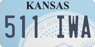 KS license plate 511IWA