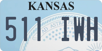 KS license plate 511IWH