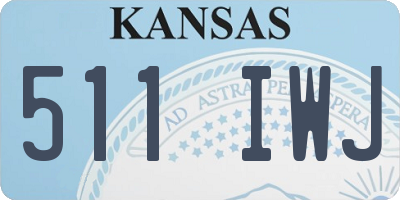 KS license plate 511IWJ