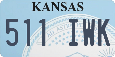 KS license plate 511IWK