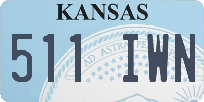 KS license plate 511IWN