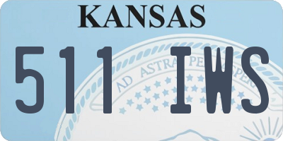 KS license plate 511IWS