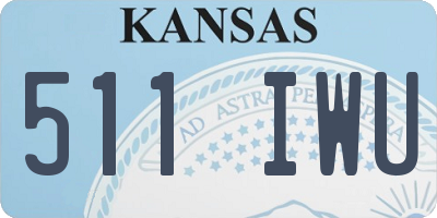 KS license plate 511IWU
