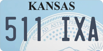 KS license plate 511IXA