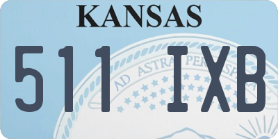 KS license plate 511IXB