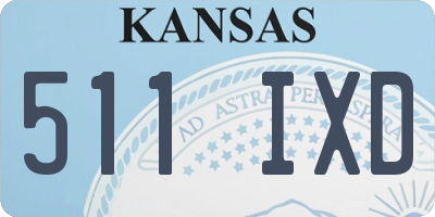 KS license plate 511IXD