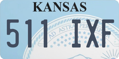 KS license plate 511IXF