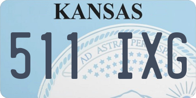 KS license plate 511IXG