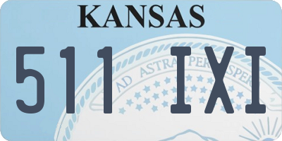 KS license plate 511IXI
