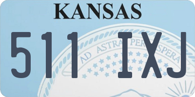 KS license plate 511IXJ