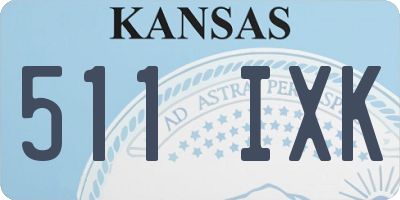 KS license plate 511IXK