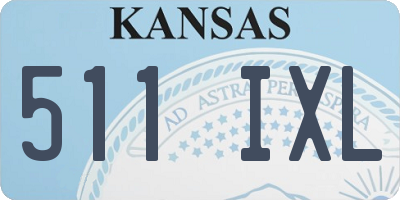 KS license plate 511IXL