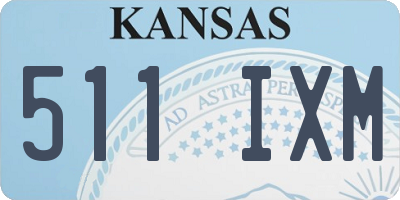 KS license plate 511IXM