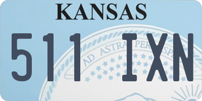 KS license plate 511IXN