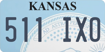KS license plate 511IXO