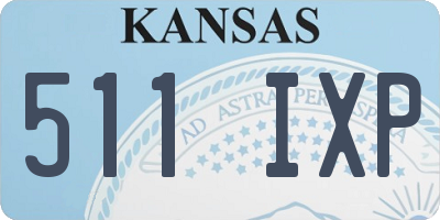 KS license plate 511IXP