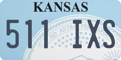 KS license plate 511IXS