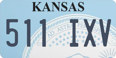 KS license plate 511IXV