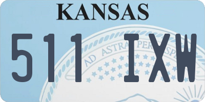 KS license plate 511IXW