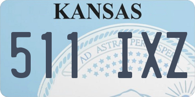 KS license plate 511IXZ