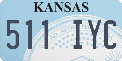 KS license plate 511IYC