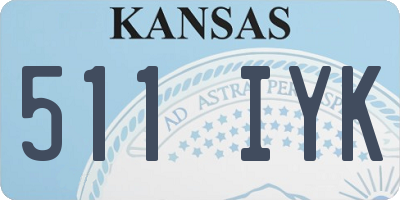 KS license plate 511IYK