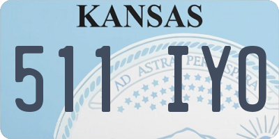 KS license plate 511IYO