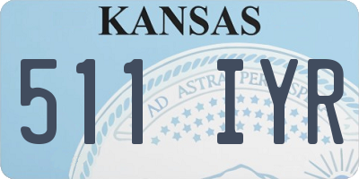 KS license plate 511IYR