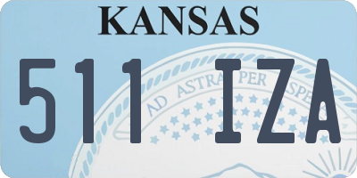 KS license plate 511IZA
