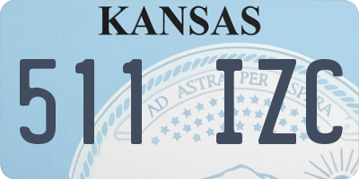 KS license plate 511IZC