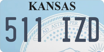 KS license plate 511IZD
