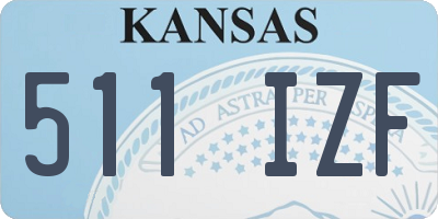 KS license plate 511IZF