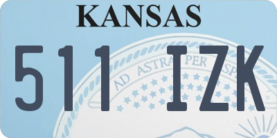 KS license plate 511IZK