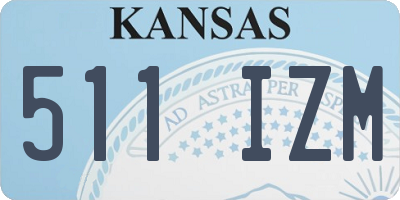KS license plate 511IZM